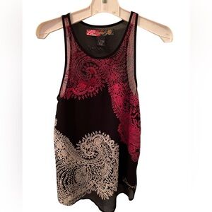 Desigual sleeveless shirt top size m black